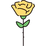 Yellow Rose SVG Icon